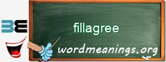 WordMeaning blackboard for fillagree